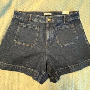 LOFT Dark Blue Jean Shorts NWT sz 14
